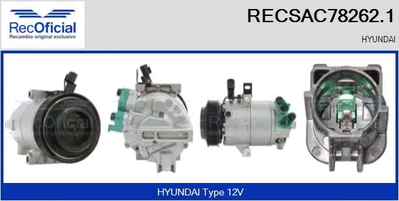 Compresseur, climatisation RECOFICIAL RECSAC78262.1