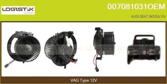 Pulseur d'air habitacle LGK 007081031OEM