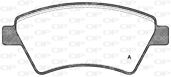 Kit de plaquettes de frein, frein à disque OPEN PARTS BPA0976.10