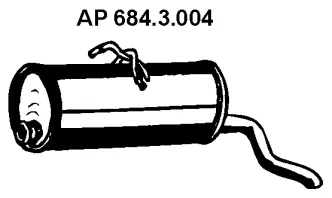 Silencieux arrière EBERSPÄCHER 684.3.004