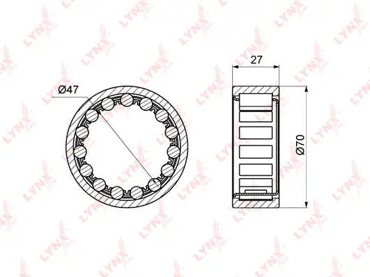 Kit de roulements de roue LYNXAUTO WB-1085