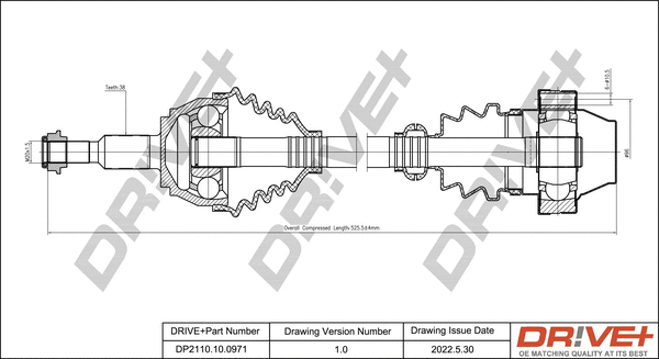 Arbre de transmission Dr!ve+ DP2110.10.0971