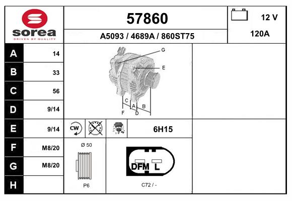 Alternateur EAI 57860
