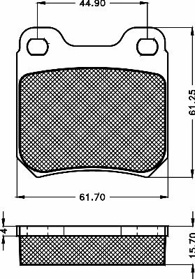 Kit de plaquettes de frein, frein à disque BSF 10473