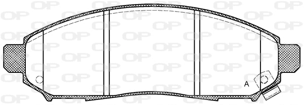 Kit de plaquettes de frein, frein à disque OPEN PARTS BPA1162.12