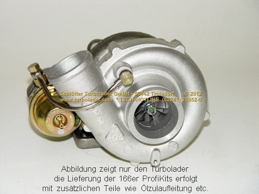 Turbocompresseur, suralimentation SCHLÜTTER TURBOLADER 166-02190