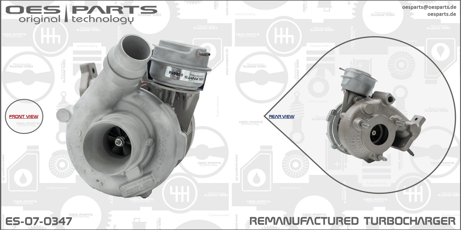 Turbocompresseur, suralimentation OES PARTS ES-07-0347