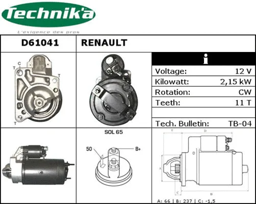 Démarreur Technika D61041