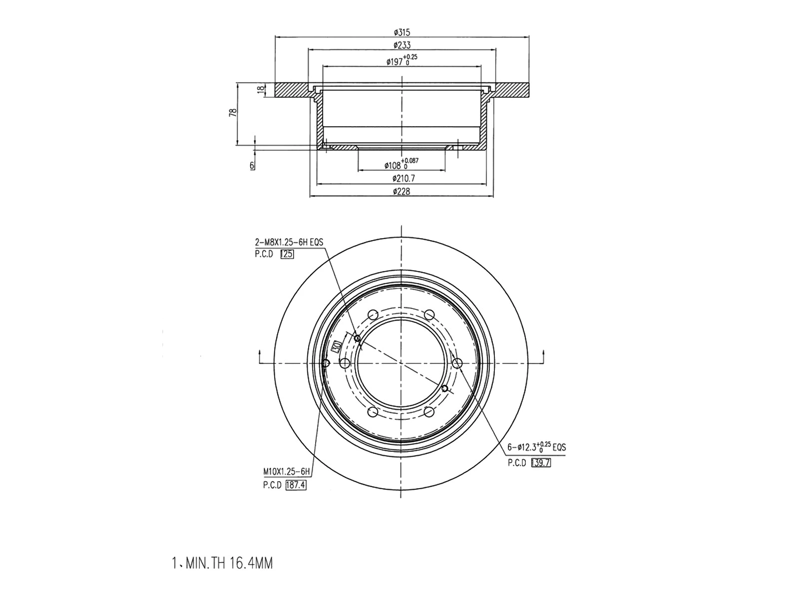 Disque de frein A.Z. Meisterteile AZMT-44-024-1485
