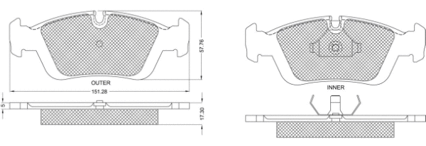 Kit de plaquettes de frein, frein à disque MTR MT445