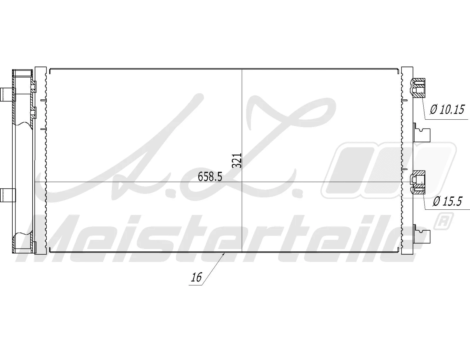 Condenseur, climatisation A.Z. Meisterteile AZMT-45-030-1545
