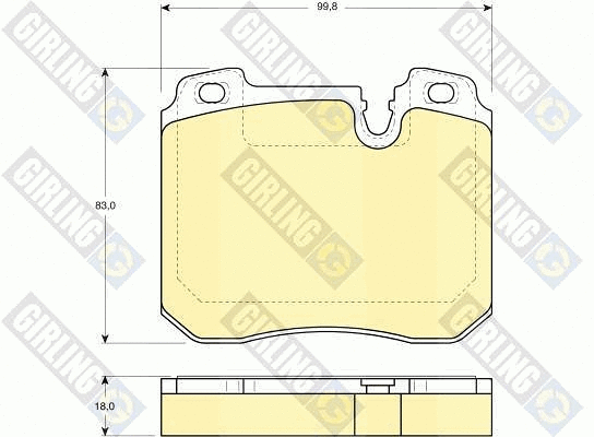 Kit de plaquettes de frein, frein à disque GIRLING 6111612