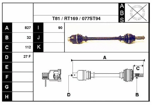 Arbre de transmission Technika 38077