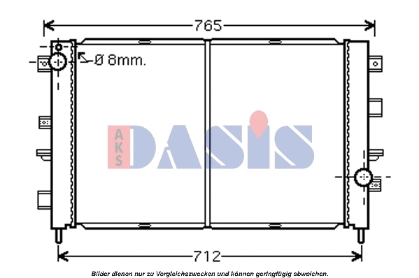 Radiateur, refroidissement du moteur AKS DASIS 020016N