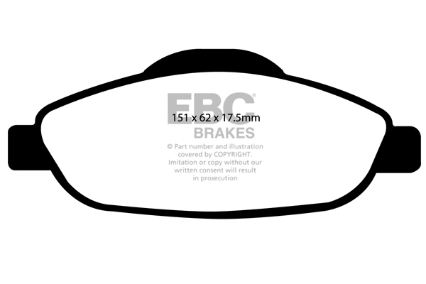Kit de plaquettes de frein, frein à disque EBC Brakes DP21978