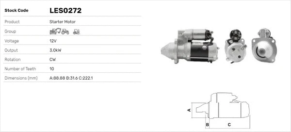 Démarreur LUSA LES0272