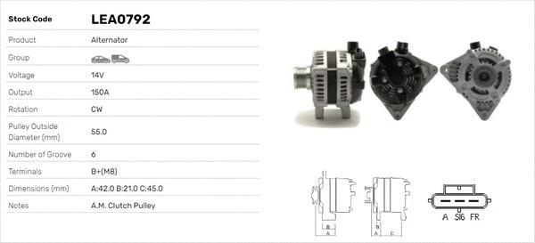 Alternateur LUSA LEA0792