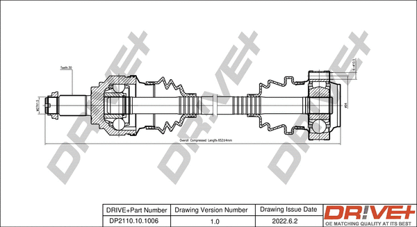 Arbre de transmission Dr!ve+ DP2110.10.1006