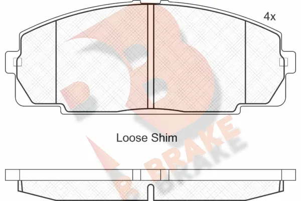 Kit de plaquettes de frein, frein à disque R BRAKE RB1170