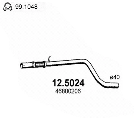 Tuyau d'échappement ASSO 12.5024