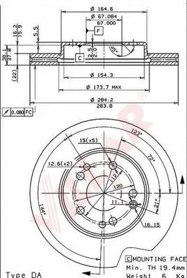 Disque de frein VILLAR 628.0427