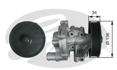 Pompe à eau, refroidissement du moteur GATES-SEA GWP-0156