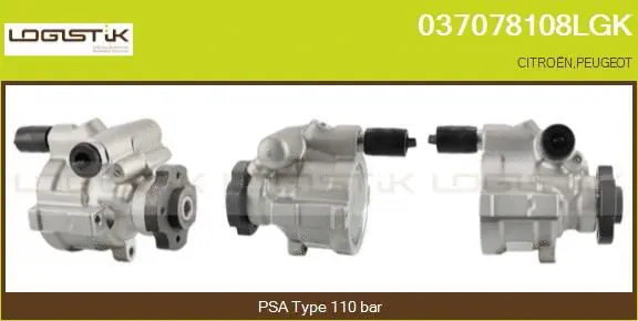 Pompe hydraulique, direction LGK 037078108LGK