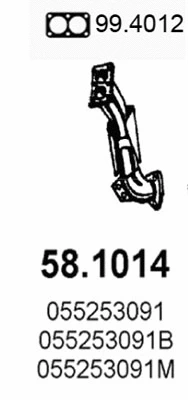 Tuyau d'échappement ASSO 58.1014