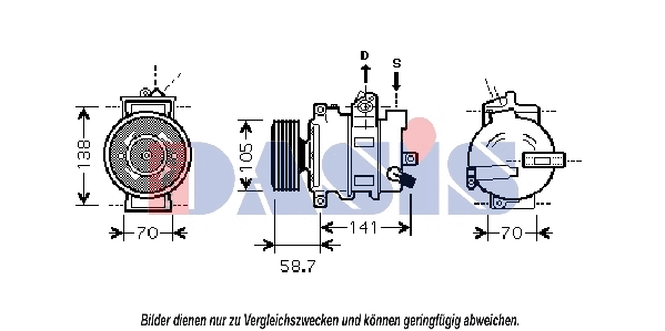 Compresseur, climatisation AKS DASIS 851796N