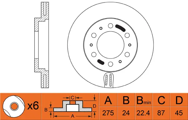 Disque de frein FIT FR0408V