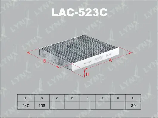 Filtre, air de l'habitacle LYNXAUTO LAC-523C