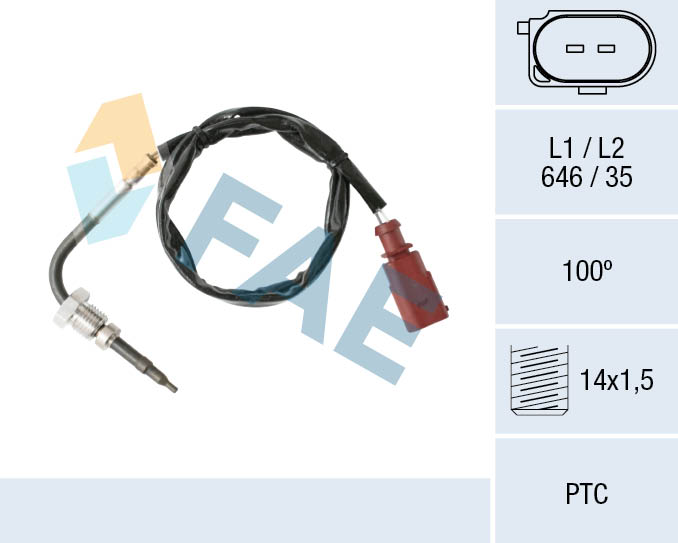 Capteur, température des gaz FAE 68002