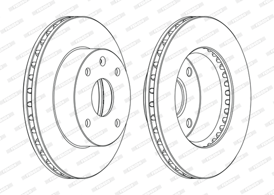 Disque de frein FERODO DDF1257P-D