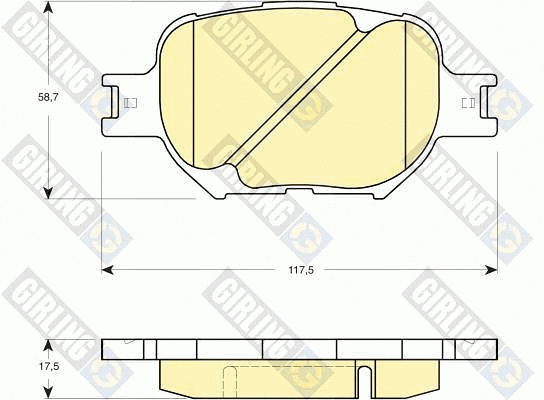 Kit de plaquettes de frein, frein à disque GIRLING 6133169