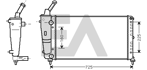 Radiateur, refroidissement du moteur EACLIMA 31R40020