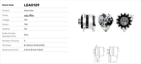 Alternateur LUSA LEA0129