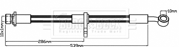 Flexible de frein BORG & BECK BBH8164