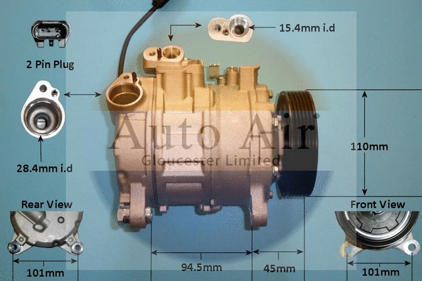 Compresseur, climatisation AUTO AIR GLOUCESTER 14-1052P