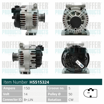 Alternateur HOFFER H5515324
