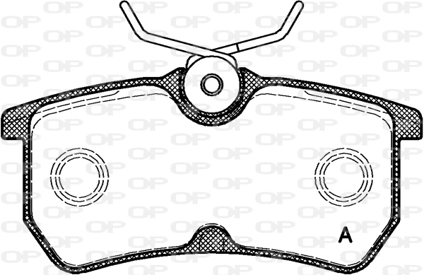 Kit de plaquettes de frein, frein à disque OPEN PARTS BPA0693.00