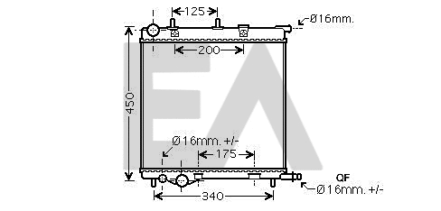 Radiateur, refroidissement du moteur EACLIMA 31R55056