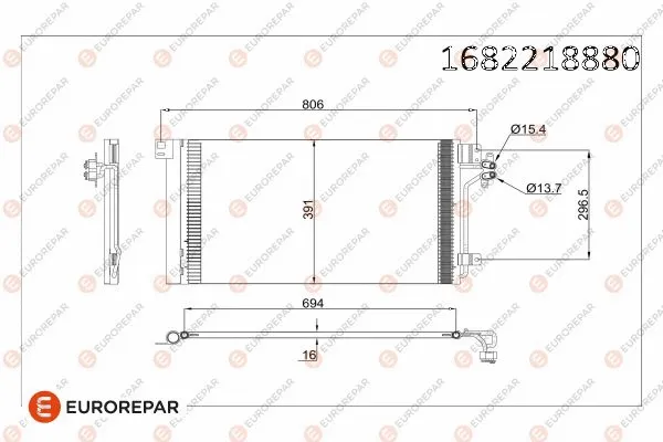 Condenseur, climatisation EUROREPAR 1682218880