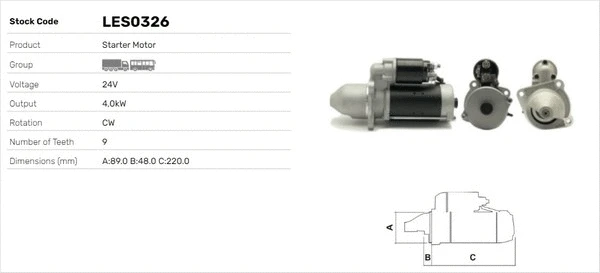 Démarreur LUSA LES0326