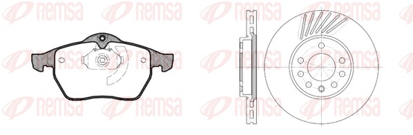Kit de freins, frein à disques REMSA 8390.02