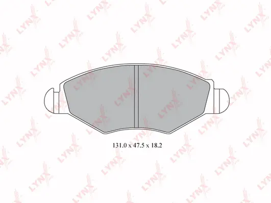 Kit de plaquettes de frein, frein à disque LYNXAUTO BD-6106