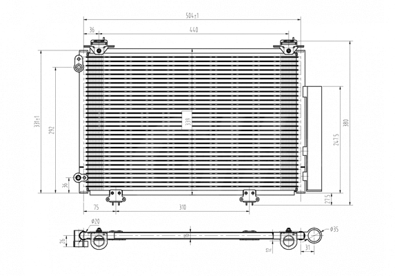 Condenseur, climatisation HART 607 147