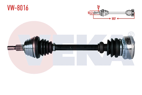 Arbre de transmission VEKA VW-8016