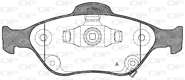 Kit de plaquettes de frein, frein à disque OPEN PARTS BPA0766.12