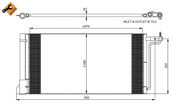 Condenseur, climatisation NRF 350051