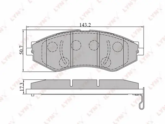 Kit de plaquettes de frein, frein à disque LYNXAUTO BD-1805